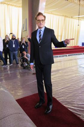 February 26, 2025, Hollywood, California, USA: Conan OÃ¢â‚¬â ¢Brien during the red carpet roll out in preparation for the 97th Academy Awards at the Dolby Theater in Hollywood, California on February 26, 2025. The Academy Awards Ceremony will take place on Sunday March 2, 2025. ARIANA RUIZ BNS PI Hollywood USA - ZUMAp124 20250226_zaa_p124_002 Copyright: xArianaxRuizx