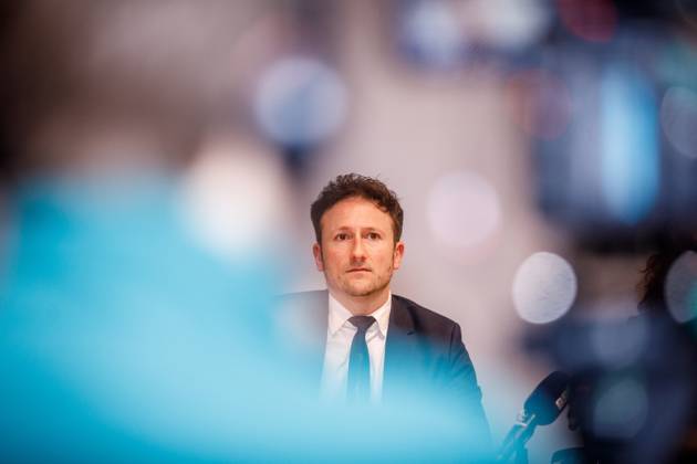 Brussels King s Prosecutor Julien Moinil pictured during a press conference regarding the arrest of French-Italian criminal Antonio Ferrara, Friday 28 February 2025, at the Belgian federal police headquarters, in Brussels. Ferrara was arrested Yesteday with seven others in Eupen during a joint operation executed by French and Belgian police. The group allegedly planned a robbery on a secured cash depot in Germany. Ferrara is known as the escape king for having escaped from prison twice.  HATIMxKAGHAT 113652245