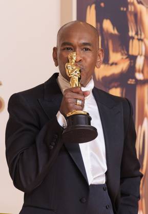 March 2, 2025, Hollywood, California, USA: Paul Tazewell, winner of the Best Costume Design award for Ã¢â‚¬oeWickedÃ¢â‚¬Â, poses in the press room of the 97th Annual Academy Awards on Sunday March 2, 2025 at the Dolby Theater in Hollywood, California. BURT HARRIS BNS PI Hollywood USA - ZUMAp124 20250302_zaa_p124_350 Copyright: xBurtxHarrisx