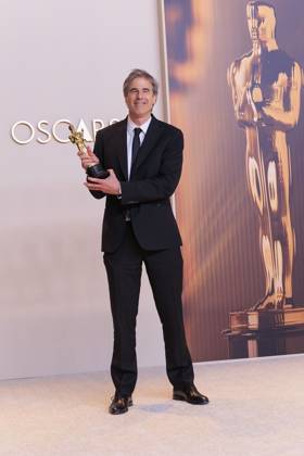 March 2, 2025, Hollywood, California, USA: Walter Salles, winner of the Best International Feature Film for Ã¢â‚¬oeI m Still HereÃ¢â‚¬Â, poses in the press room of the 97th Annual Academy Awards on Sunday March 2, 2025 at the Dolby Theater in Hollywood, California. BURT HARRIS BNS PI Hollywood USA - ZUMAp124 20250302_zaa_p124_428 Copyright: xBurtxHarrisx