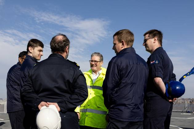 Prime Minister Keir Starmer visits Cammell Laird 06 03 2025. Birkenhead, United Kingdom. Prime Minister Keir Starmer visits Cammell Laird., Credit:Lauren Hurley Avalon United Kingdom, Birkenhead, Birkenhead, 10 Downing Street  Copyright: xLaurenxHurleyx xAvalonx 0972888478