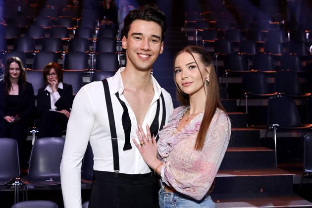 Professional golfer Diego Pooth and his girlfriend model Louisa Büscher at the 18th season of the RTL dance show Lets Dance in the Coloneum Cologne, 07 03 2025 NRW Germany Copyright: xChristophxHardtx