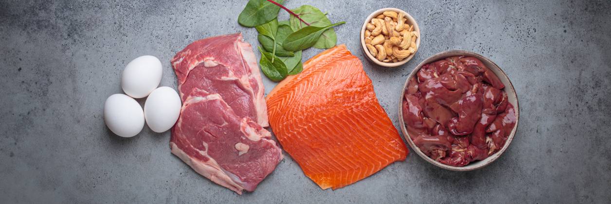 Food ingredients high in iron for health and wellness top view on grey concrete background Food ingredients high in iron for health and wellness top view on grey concrete background Copyright: xZoonar.com OlenaxYeromenkox 23006746