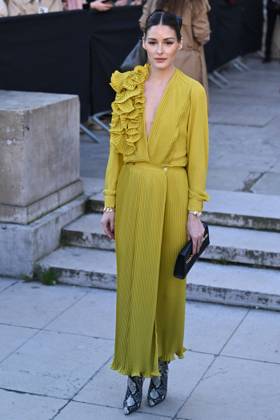 PFW Elie Saab Arrivals Olivia Palermo attending the Elie Saab Womenswear Fall Winter 2025-2026 show as part of Paris Fashion Week in Paris, France on March 08, 2025. Photo by Aurore Marechal ABACAPRESS.COM Paris France  Copyright: xMarechalxAurore ABACAx