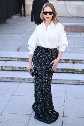 PFW Elie Saab Arrivals Ginta Biku attending the Elie Saab Womenswear Fall Winter 2025-2026 show as part of Paris Fashion Week in Paris, France on March 08, 2025. Photo by Aurore Marechal ABACAPRESS.COM Paris France Copyright: xMarechalxAurore ABACAx