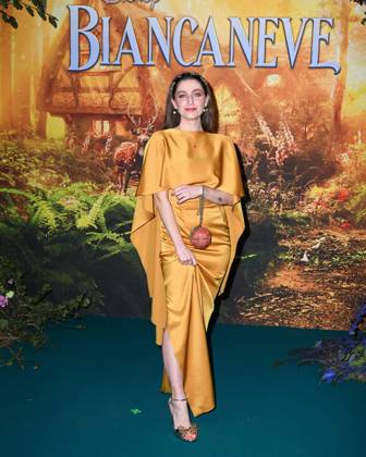 Milan, Photocall for the premiere of the Disney film Snow White Milan, Photocall for the premiere of the Disney film Snow White In the photo: Eleonora Segaluscio in Aerenica dress, Romantica bag, Loriblu shoes and Pandora necklace Milan  Copyright: xIPA ABACAx