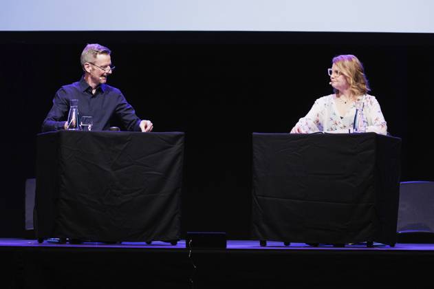 Michael Kessler and Annette Frier at the lit Cologne 2025 event Remix Klappe, the sixth From Chlodwigplatz to Hollywood in the Stadthalle Köln, 21 03 2025 Foto:xK.xSchulzx xFuturexImagex remix_5306