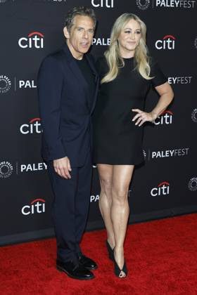 March 21, 2025, Los Angeles, California, USA: BEN STILLER and wife CHRISTINE TAYLOR at PaleyFEST 2025 Severance premiere at the Dolby Theater in Los Angeles. Los Angeles USA - ZUMAnc22 20250322_zaa_nc22_183 Copyright: xKathyxHutchinsx