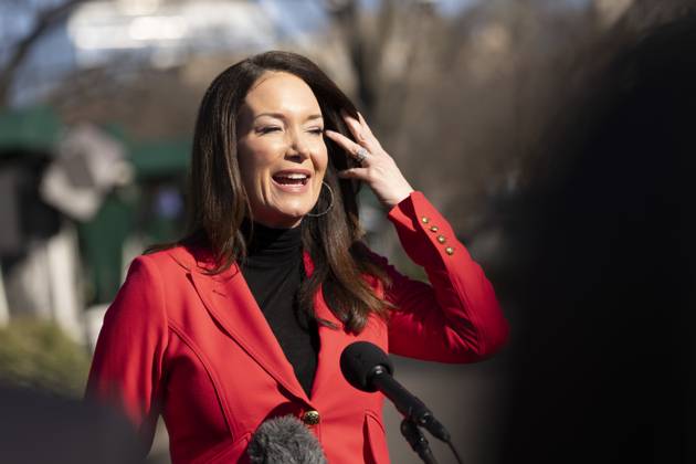 Secretary of Agriculture Brooke Rollins speaks to the media United States Secretary of Agriculture Brooke Rollins speaks to the media outside the White House in Washington, DC, February 26, 2025. Credit: Chris Kleponis CNP AdMedia Washington District of Columbia United States of America EDITORIAL USE ONLY  Copyright: xx CKB06504 CNP AdMediax admphotostwo921668