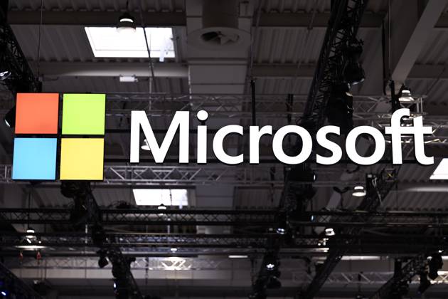 The Microsoft stand on display at Hannover Messe 2025 at Messe Hannover Theme image, symbolic image Hanover, 04 04 2025 Lower Saxony Germany Copyright: xDwixAnoraganingrumx