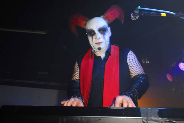 Das Ich performing Electrowerkz LONDON, ENGLAND - JANUARY 9: Bruno Kramm of Das Ich performing at Electrowerkz on January 9, 2016 in London, England. CAP MAR Martin Harris Great Britain Copyright: xMartinxHarris CapitalxPicturesx
