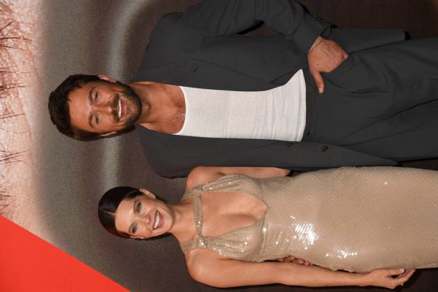HOLLYWOOD, CALIFORNIA - APRIL 08: Meghann Fahy & Brandon Sklenar attends Universal Pictures presents the premiere of Drop at TCL Chinese Theatre on April 08, 2025 in Hollywood, California. Copyright: xJeffreyxMayerx xMediaPunchx