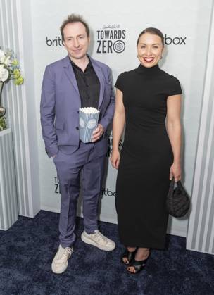 April 9, 2025, New York, New York, USA: Damien Timmer and Rebecca Durbin attend US premiere of the BritBox Agatha Christie s Towards Zero at Metrograph in New York on April 9, 2025 New York USA - ZUMAr339 20250409_znp_r339_056 Copyright: xLevxRadinx