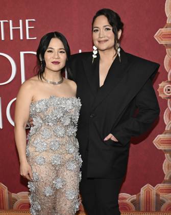 April 14, 2025, Los Angeles, California, USA: Kelly Marie Tran and Lily Gladstone attends The Wedding Banquet Los Angeles Premiere. Los Angeles USA - ZUMAb173 20250414_aap_b173_167 Copyright: xBillyxBennightx