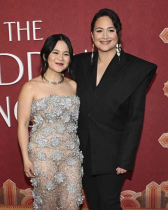 April 14, 2025, Los Angeles, California, USA: Kelly Marie Tran and Lily Gladstone attends The Wedding Banquet Los Angeles Premiere. Los Angeles USA - ZUMAb173 20250414_aap_b173_165 Copyright: xBillyxBennightx