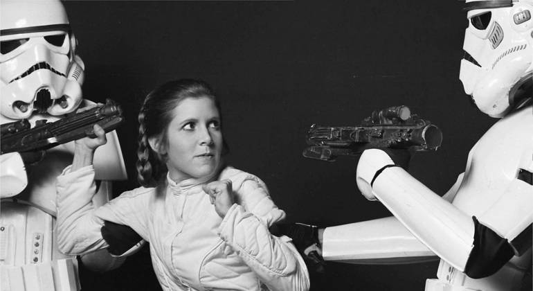 Star Wars: Episode V - The Empire Strikes Back (1980) - filmstill Star Wars: Episode V - The Empire Strikes Back (1980) Behind the scenes photo of Carrie Fisher - - - EDITORIAL USE ONLY Copyright: xCAP KFSx