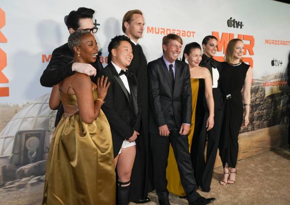 Murderbot New York Premiere Cast L-R: Noma Dumezweni, David Dastmalchian, SAbrina Wu, Alexander Skarsgard, Jack McBrayer, Tamara Podemski, Tattiawna Jones, Anna Konkle attends the Murderbot New York Premiere by Apple TV held at Regal Union Square Cinemas in New York City, Monday April 28, 2025. Jennifer Graylock-Graylock.com, Credit:Jennifer Graylock-Graylock.com Avalon United States, New York, New York, Regal Union Square Cinema Copyright: xJenniferxGraylock-Graylock.comx xAvalonx 0993256906