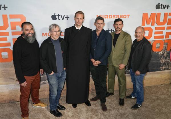 Murderbot New York Premiere L-R: Andrew Miano, Paul Weitz, Alexander Skarsgard, Chris Weitz, Keith Levine, David S. Goyer attends the Murderbot New York Premiere by Apple TV held at Regal Union Square Cinemas in New York City, Monday April 28, 2025. Jennifer Graylock-Graylock.com, Credit:Jennifer Graylock-Graylock.com Avalon United States, New York, New York, Regal Union Square Cinema Copyright: xJenniferxGraylock-Graylock.comx xAvalonx 0993257483