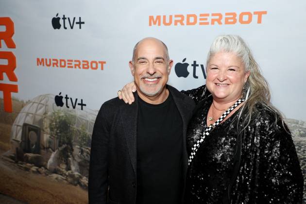 Global Premiere of the Apple TV+ sci-fi comedic thriller series Murderbot at the Regal Union Square Featuring: David S. Goyer (Exec Producer) and Guest Where: New York, New York, United States When: 28 Apr 2025 Credit: Marion Curtis Starpix for Apple TV+ INSTARimages EDITORIAL USE ONLY. NOT FOR USE BY NEWSPAPERS BASED IN THE UK. Copyright: xx instar54699830
