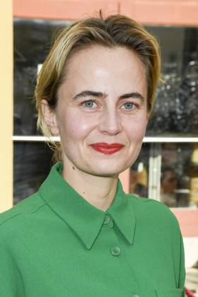 Olga von Luckwald German actress on the red carpet at the movie premiere Die Vorkosterinnen at Kino Babylon on May 05, 2025 in Berlin Berlin Germany