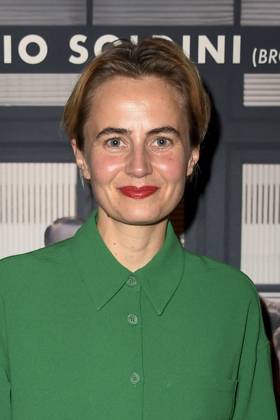 Olga von Luckwald German actress on the red carpet at the movie premiere Die Vorkosterinnen at Kino Babylon on May 05, 2025 in Berlin Berlin Germany