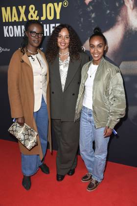 Anna Dushime, Joy Denalane and Hadnet Tesfai at the premiere of the 3-part ARD documentary film series öMax and Joy komm naeher from 8 5 205 in the ARD Mediathek on 7 05 2025 in the Astor Filmlounge in Berlin ARD documentary series Max Joy komm naeher celebrates premiere in Berlin