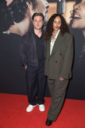 Jannik Schuemann and Joy Denalane at the premiere of the 3-part ARD documentary film series öMax und Joy komm naeher from 8 5 205 in the ARD Mediathek on 7 05 2025 in the Astor Filmlounge in Berlin ARD documentary series Max Joy komm naeher celebrates premiere in Berlin