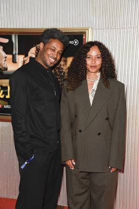 Sekou Neblett and Joy Denalane at the premiere of the 3-part ARD documentary film series öMax und Joy komm naeher from 8 5 205 in the ARD Mediathek on 7 05 2025 in the Astor Filmlounge in Berlin ARD documentary series Max Joy komm naeher celebrates premiere in Berlin