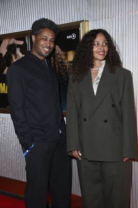 Sekou Neblett and Joy Denalane at the premiere of the ARD documentary series Max Joy Komm näher in the Astor Film Lounge Berlin, 07 05 2025 Foto:xN.xKubelkax xFuturexImagex joy_5549