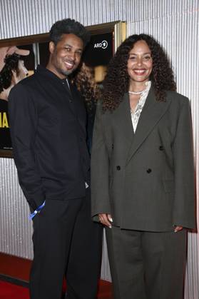 Sekou Neblett and Joy Denalane at the premiere of the ARD documentary series Max Joy Komm näher in the Astor Film Lounge Berlin, 07 05 2025 Foto:xN.xKubelkax xFuturexImagex joy_5551