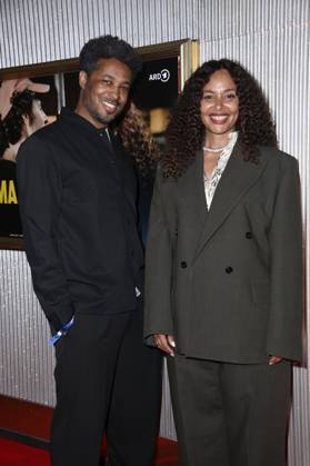 Sekou Neblett and Joy Denalane at the premiere of the ARD documentary series Max Joy Komm näher in the Astor Film Lounge Berlin, 07 05 2025 Foto:xN.xKubelkax xFuturexImagex joy_5552
