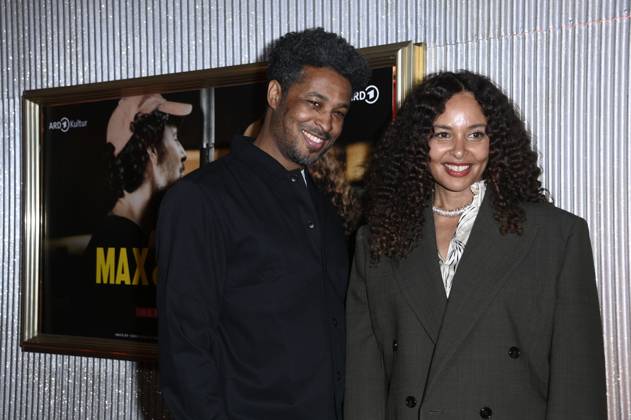 Sekou Neblett and Joy Denalane at the premiere of the ARD documentary series Max Joy Komm näher in the Astor Film Lounge Berlin, 07 05 2025 Foto:xN.xKubelkax xFuturexImagex joy_5554