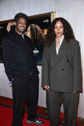 Sekou Neblett and Joy Denalane at the premiere of the ARD documentary series Max Joy Komm näher in the Astor Film Lounge Berlin, 07 05 2025 Foto:xN.xKubelkax xFuturexImagex joy_5540