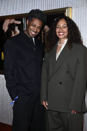 Sekou Neblett and Joy Denalane at the premiere of the ARD documentary series Max Joy Komm näher in the Astor Film Lounge Berlin, 07 05 2025 Foto:xN.xKubelkax xFuturexImagex joy_5542