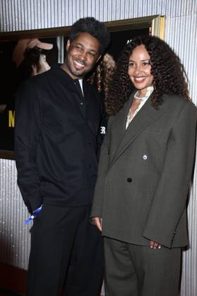 Sekou Neblett and Joy Denalane at the premiere of the ARD documentary series Max Joy Komm näher in the Astor Film Lounge Berlin, 07 05 2025 Foto:xN.xKubelkax xFuturexImagex joy_5543