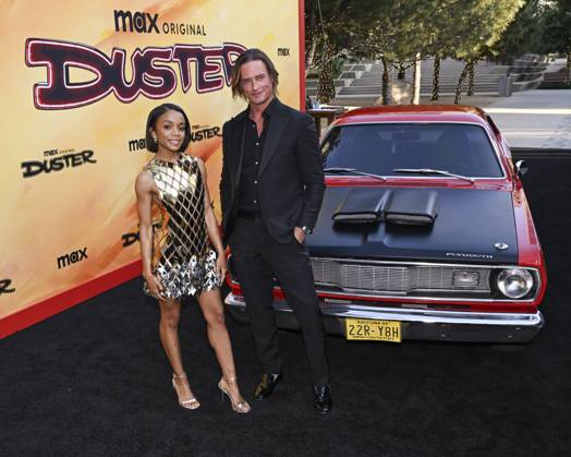 May 8, 2025, Universal City, California, USA: Rachel Hilson and Josh Holloway attend the Los Angeles Premiere Of HBO Original Series Duster Universal City USA - ZUMAb173 20250508_aap_b173_060 Copyright: xBillyxBennightx