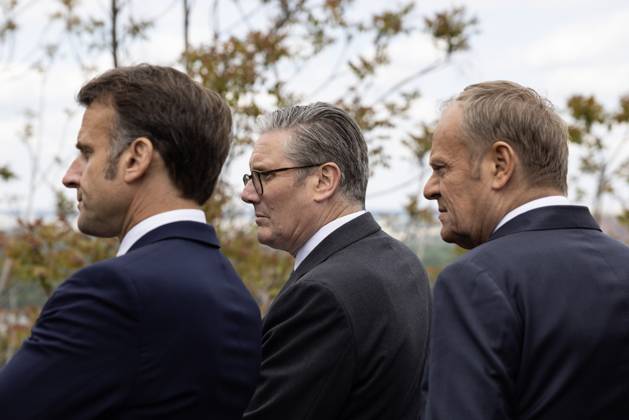 Prime Minister Keir Starmer visits Ukraine 10 05 2025. Kyiv, Ukraine. Prime Minister Keir Starmer, Emmanuel Macron, French President, Poland Prime Minister Donald Tusk meet with Volodymyr Zelenskyy, President of Ukraine during a visit to Ukraine., Credit:Simon Dawson Avalon Ukraine, Kyiv  Copyright: xSimonxDawsonx xAvalonx 0997539151
