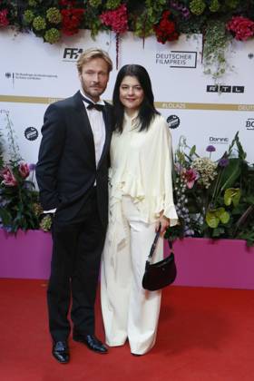 Andreas Pietschmann and Jasmin Tabatabei arriving at the German Film Awards ceremony at the Berlinale Palast in Berlin on 09 05 2025