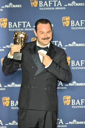BAFTA TV Awards, Winners, London, UK, 11 May 2025. London, UK, 11 May 2025. Danny Dyer pose with the Male Performance in a Comedy Programme Award for Mr Bigstuff on the Winners Carpet at the BAFTA Television Awards with P&O Cruises at the Royal Festival Hall, London, UK., Credit:Lee Floyd Avalon UK, London, Royal Festival Hall Copyright: xLeexFloydx xAvalonx 0998024447