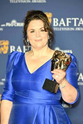 BAFTA TV Awards, Winners, London, UK, 11 May 2025. London, UK, 11 May 2025. Ruth Jones poses with the Female Performance in a Comedy Programme Award for Gavin & Stacey: The Finale on the Winners Carpet at the BAFTA Television Awards with P&O Cruises at the Royal Festival Hall, London, UK., Credit:Lee Floyd Avalon UK, London, Royal Festival Hall Copyright: xLeexFloydx xAvalonx 0998025567