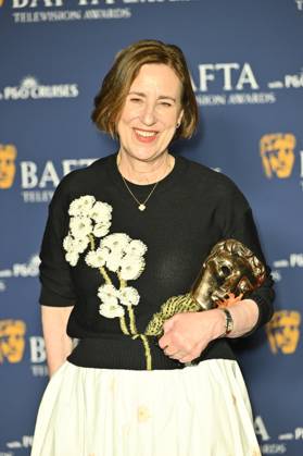 BAFTA TV Awards, Winners, London, UK, 11 May 2025. London, UK, 11 May 2025. Kirsty Wark poses with the Fellowship Award on the Winners Carpet at the BAFTA Television Awards with P&O Cruises at the Royal Festival Hall, London, UK., Credit:Lee Floyd Avalon UK, London, Royal Festival Hall Copyright: xLeexFloydx xAvalonx 0998026235