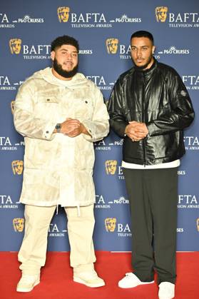 BAFTA TV Awards, Winners, London, UK, 11 May 2025. London, UK, 11 May 2025. Big Zuu and AJ Tracey on the Winners Carpet at the BAFTA Television Awards with P&O Cruises at the Royal Festival Hall, London, UK., Credit:Lee Floyd Avalon UK, London, Royal Festival Hall Copyright: xLeexFloydx xAvalonx 0998026497