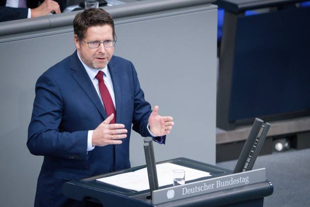 German Bundestag, 4th plenary session Stephan Stracke CSU in portrait during his speech on the agenda item Establishment of committees at the 4th session of the German Bundestag in Berlin, 15 05 2025 Berlin Berlin Germany