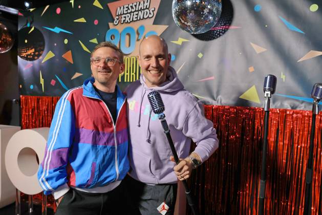 15 05 2025 , Florian Lukas and Oliver Petszokat at the premiere of the first season of Messiah Superstar, Bi Nuu, Berlin, Berlin