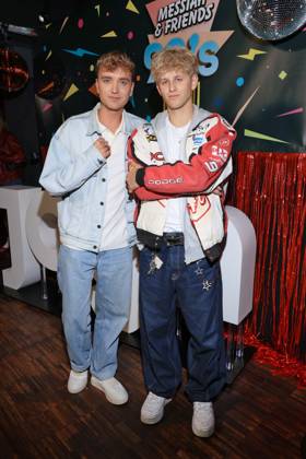 15 05 2025 , Jonas Wuttke and Theo Carow at the premiere of the first season of Messiah Superstar, Bi Nuu, Berlin, Berlin
