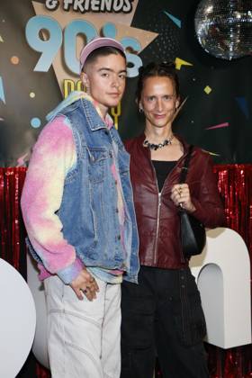 Gialu and Gazelle gazelleishername Vollhase , Content Creators, at the photocall for the premiere of the first season of the JOYN series Messiah Superstar at Bi Nuu Berlin on May 15, 2025