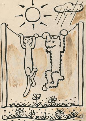 RECORD DATE NOT STATED 41. Talking about a dog and a cat, around 1928. Additional Info: Illustrations for the book - Josef capek. Talking about a dog and a cat: how they farmed together and about all kinds of other things. Prague : Dr. O. storch-Marien, 1929. Copyright:xHeritagexArt HeritagexImagesxJosefxCapekx IMAGO, ! ACHTUNG: AUFNAHMEDATUM GESCHÄTZT!  Copyright:HeritagexArt HeritagexImagesxJosefxCapekx IMAGO