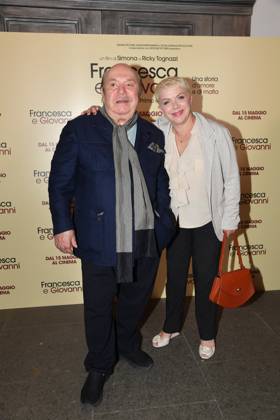 Rome, Cinema Quattro Fontane Preview of the film Francesca and Giovanni A story of love and mafia Rome, Cinema Quattro Fontane Preview of the film Francesca and Giovanni A story of love and mafia , In the photo: Lino Banfi Rosanna Banfi Rome Italy  Copyright: xIPA ABACAx