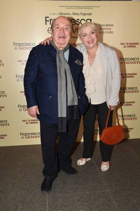 Rome, Cinema Quattro Fontane Preview of the film Francesca and Giovanni A story of love and mafia Rome, Cinema Quattro Fontane Preview of the film Francesca and Giovanni A story of love and mafia , In the photo: Lino Banfi Rosanna Banfi Rome Italy  Copyright: xIPA ABACAx