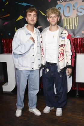 Jonas Wuttke and Theo Carow at the premiere of season 1 of the Joyn series Messiah Superstar at Bi Nuu Berlin, 15 05 2025 Foto:xN.xKubelkax xFuturexImagex messiah_5522